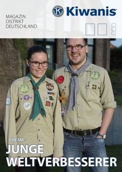 JUNGE WELTVERBESSERER - MAGAZIN DISTRIKT DEUTSCHLAND - Kiwanis Ostholstein
