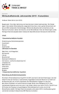 Wirtschaftstrends Jahresmitte 2015 - Kolumbien 22.07.2015 - Lateinamerika Verein eV