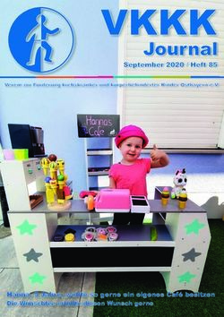 September 2020 / Heft 85 - Hanna, 5 Jahre, wollte so gerne ein eigenes Café besitzen Die Wunschfee erfüllte diesen Wunsch gerne - VKKK Ostbayern