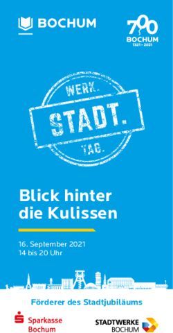 Blick hinter die Kulissen - F&ouml;rderer des Stadtjubil&auml;ums - EVH Bochum