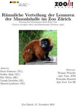 Räumliche Verteilung der Lemuren der Masoalahalle im Zoo Zürich