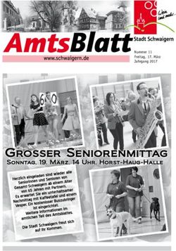 Nummer 11 Freitag, 17. M&auml;rz Jahrgang 2017 - Stadt Schwaigern
