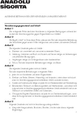 ALLGEMEINE BESTIMMUNGEN DER INDIVIDUELLEN UNFALLVERSICHERUNG