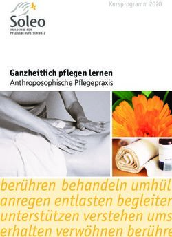 Ganzheitlich pflegen lernen - Anthroposophische Pflegepraxis Kursprogramm 2020 - Soleo Akademie f&uuml;r ...
