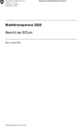 MARKTTRANSPARENZ 2020 BERICHT DER ELCOM
