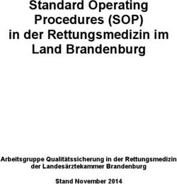 Standard Operating Procedures (SOP) in der Rettungsmedizin im Land Brandenburg - Arbeitsgruppe Qualitätssicherung in der Rettungsmedizin der ...