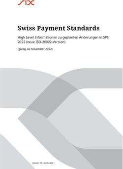 Swiss Payment Standards - High Level Informationen zu geplanten &Auml;nderungen in SPS 2022 (neue ISO-20022-Version) - SIX