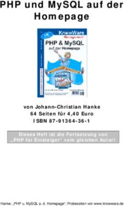 PHP UND MYSQL AUF DER HOMEPAGE - ISBN 87-91364-36-1 VON JOHANN-CHRISTIAN HANKE 64 SEITEN FÜR 4,40 EURO