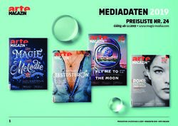 MEDIADATEN 2019 PREISLISTE NR. 24 G&uuml;ltig ab 1.1.2019 www.magis-media.com - ARTE