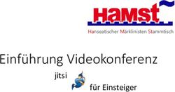 EINFÜHRUNG VIDEOKONFERENZ - JITSI FÜR EINSTEIGER HANSEATISCHER MÄRKLINISTEN STAMMTISCH - HAMST