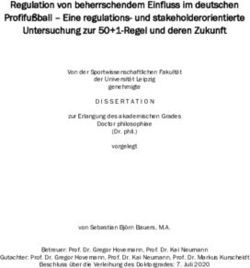 Regulation von beherrschendem Einfluss im deutschen Profifu&szlig;ball - Eine regulations- und stakeholderorientierte Untersuchung zur 50+1-Regel und ...