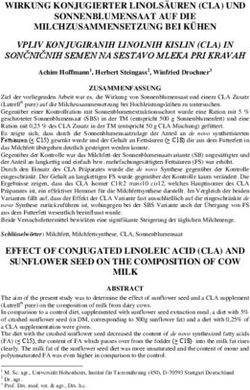 WIRKUNG KONJUGIERTER LINOLS&Auml;UREN (CLA) UND SONNENBLUMENSAAT AUF DIE MILCHZUSAMMENSETZUNG BEI K&Uuml;HEN