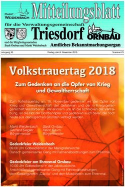 Volkstrauertag 2018 Zum Gedenken an die Opfer von Krieg und Gewaltherrschaft - Markt Weidenbach