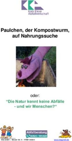 Paulchen, der Kompostwurm, auf Nahrungssuche - "Die Natur kennt keine Abf&auml;lle - und wir Menschen?" - KKA GmbH