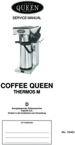 COFFEE QUEEN THERMOS M D - SERVICE MANUAL