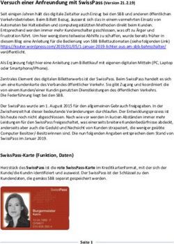 Versuch einer Anfreundung mit SwissPass (Version 21.2.19) - Senioren für Senioren