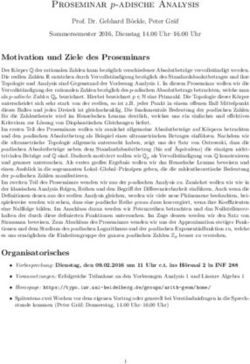Proseminar p-adische Analysis - IWR Heidelberg