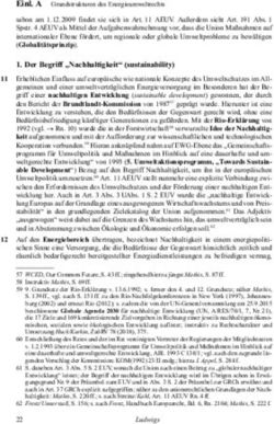 Der Begriff "Nachhaltigkeit" (sustainability) - Einl. A Grundstrukturen des Energieumweltrechts - Soldan