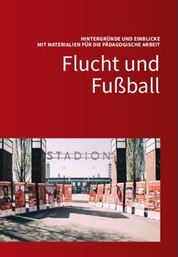 Flucht und Fußball HINTERGRÜNDE UND EINBLICKE MIT MATERIALIEN FÜR DIE PÄDAGOGISCHE ARBEIT - Kölner Fanprojekt