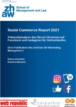 Social Commerce Report 2021 - Potenzialanalyse des Direct Checkout auf Facebook und Instagram für Onlinehändler - ZHAW