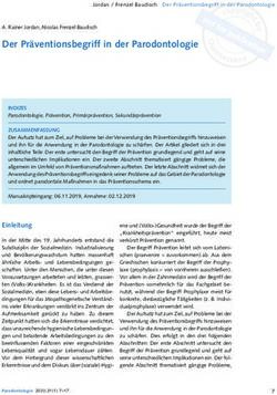 Der Pr&auml;ventionsbegriff in der Parodontologie - IDZ