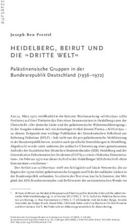 HEIDELBERG, BEIRUT UND DIE "DRITTE WELT" - Palästinensische Gruppen in der Bundesrepublik Deutschland (1956-1972)