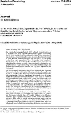 Antwort der Bundesregierung - Deutscher Bundestag