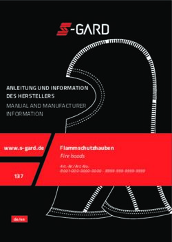 ANLEITUNG UND INFORMATION DES HERSTELLERS MANUAL AND MANUFACTURER INFORMATION - www.s-gard.de Flammschutzhauben Fire hoods