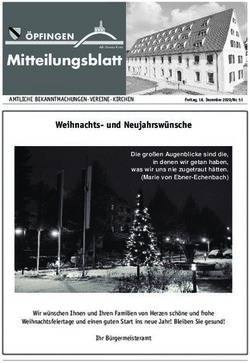 Weihnachts- und Neujahrswünsche - Gemeinde Öpfingen