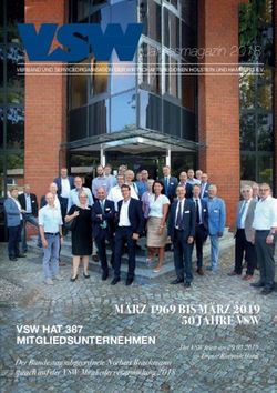 M&Auml;RZ 1969 BIS M&Auml;RZ 2019 50 JAHRE VSW - Jahresmagazin 2018