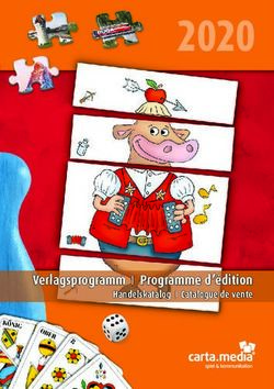 Verlagsprogramm | Programme d'&eacute;dition - carta.media