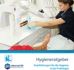 Hygieneratgeber Empfehlungen f&uuml;r die Hygiene in der Podologie - Schweizerischer Podologen-Verband SPV