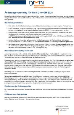 ICD &Auml;nderungsvorschlag f&uuml;r die ICD-10-GM 2021 - Bearbeitungshinweise nicht gestattet - DIMDI.de