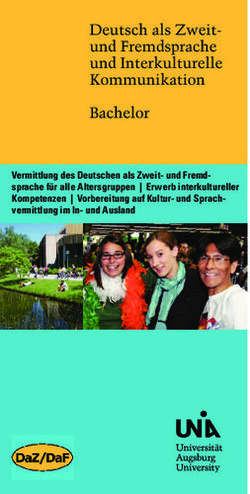 Deutsch als Zweit- und Fremdsprache und Interkulturelle Kommunikation Bachelor