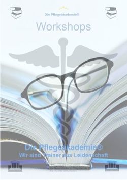 Workshops Die Pflegeakademie - Die Pflegeakademie (DPA)