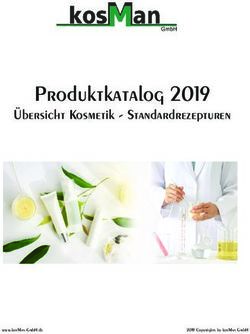 Produktkatalog 2019 &Uuml;bersicht Kosmetik - Standardrezepturen
