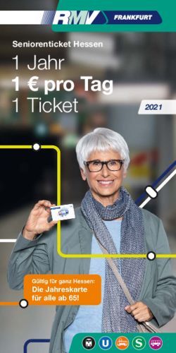 Jahr 1 &euro; pro Tag 1 Ticket - Seniorenticket Hessen 2021