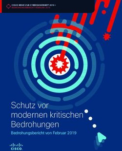 Schutz vor modernen kritischen Bedrohungen - Bedrohungsbericht von Februar 2019 - CISCO REIHE ZUR CYBERSICHERHEIT 2019 BEDROHUNGSBERICHT FEBRUAR ...