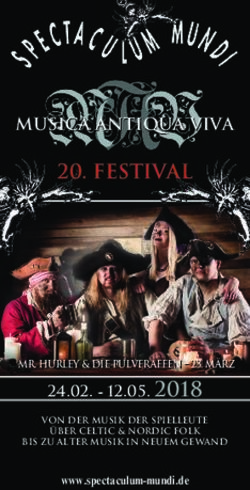 Festival 24.02 12.05. 2018 - Musica Antiqua Viva - Spectaculum Mundi