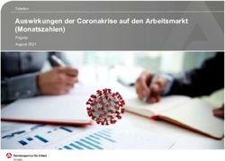 Auswirkungen der Coronakrise auf den Arbeitsmarkt (Monatszahlen) - Prignitz August 2021