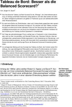 Tableau de Bord: Besser als die Balanced Scorecard?1