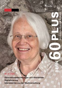 Generationenbeziehungen und Altersbilder Digitalisierung Interessantes aus der Stadtverwaltung - Nr. 6 | 2021 - Stadt Bern