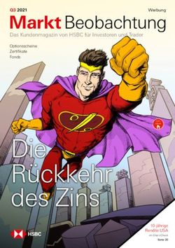 Die Rückkehr des Zins - Markt Beobachtung Werbung Das Kundenmagazin von HSBC für Investoren und Trader - grp.hsbc