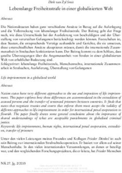 Lebenslange Freiheitsstrafe in einer globalisierten Welt