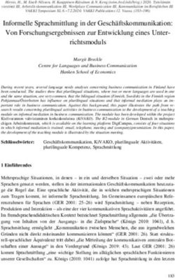 Informelle Sprachmittlung in der Geschäftskommunikation: Von Forschungsergebnissen zur Entwicklung eines Unter-richtsmoduls - VAKKI