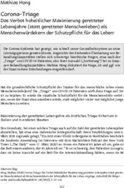 Corona-Triage Mathias Hong - Humanistische Union