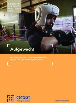 Aufgewacht - DIE TOP 50 DER FMCG-HERSTELLER 2018 - OC&C Strategy Consultants
