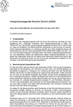 Integrationsagenda Kanton Zürich (IAZH) - Liste der Kostendächer der Gemeinden für das Jahr 2021 5.5.2020/Fachstelle Integration - Kanton ...