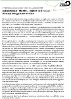 Fraktionsbeschluss vom 13. April 2021 Zukunftsland - Mit Mut, Freiheit und Vielfalt für nachhaltige Innovationen - Mit Mut, Freiheit und Vielfalt ...