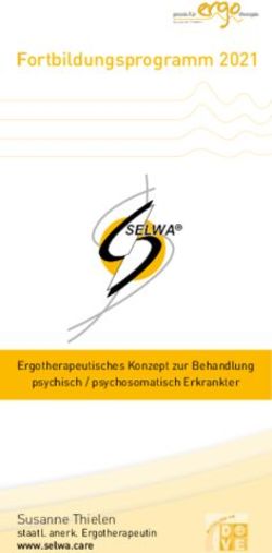 Fortbildungsprogramm 2021 - Susanne Thielen staatl. anerk. Ergotherapeutin www.selwa.care